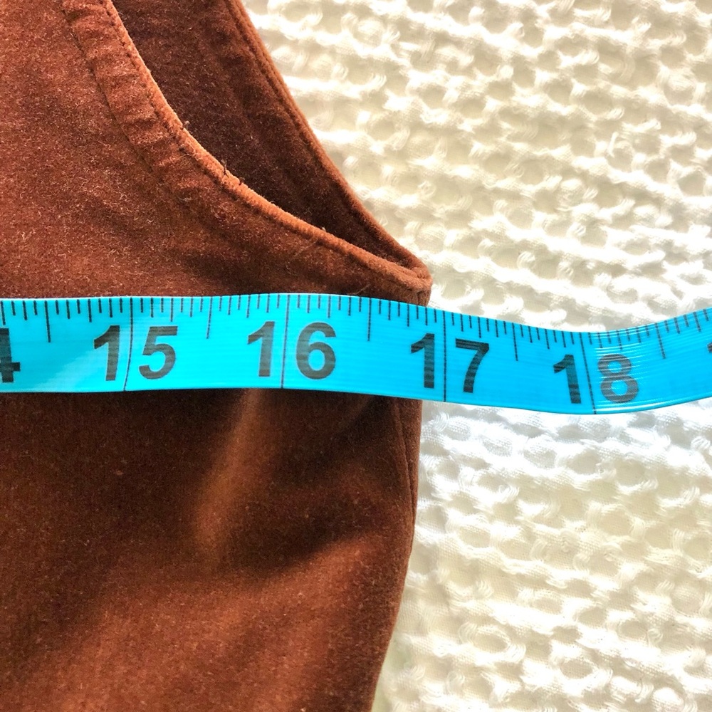 Rust Brown Velvet Sleeveless Button Vest - Picture 8 of 13